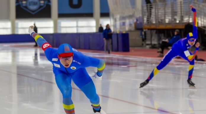 EL HIELO DE UTAH SE TIÑÓ DE TRICOLOR